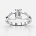 Infinity Twist IGI Certified Classic Solitaire Emerald Diamond Engagement Ring in Gold & Platinum