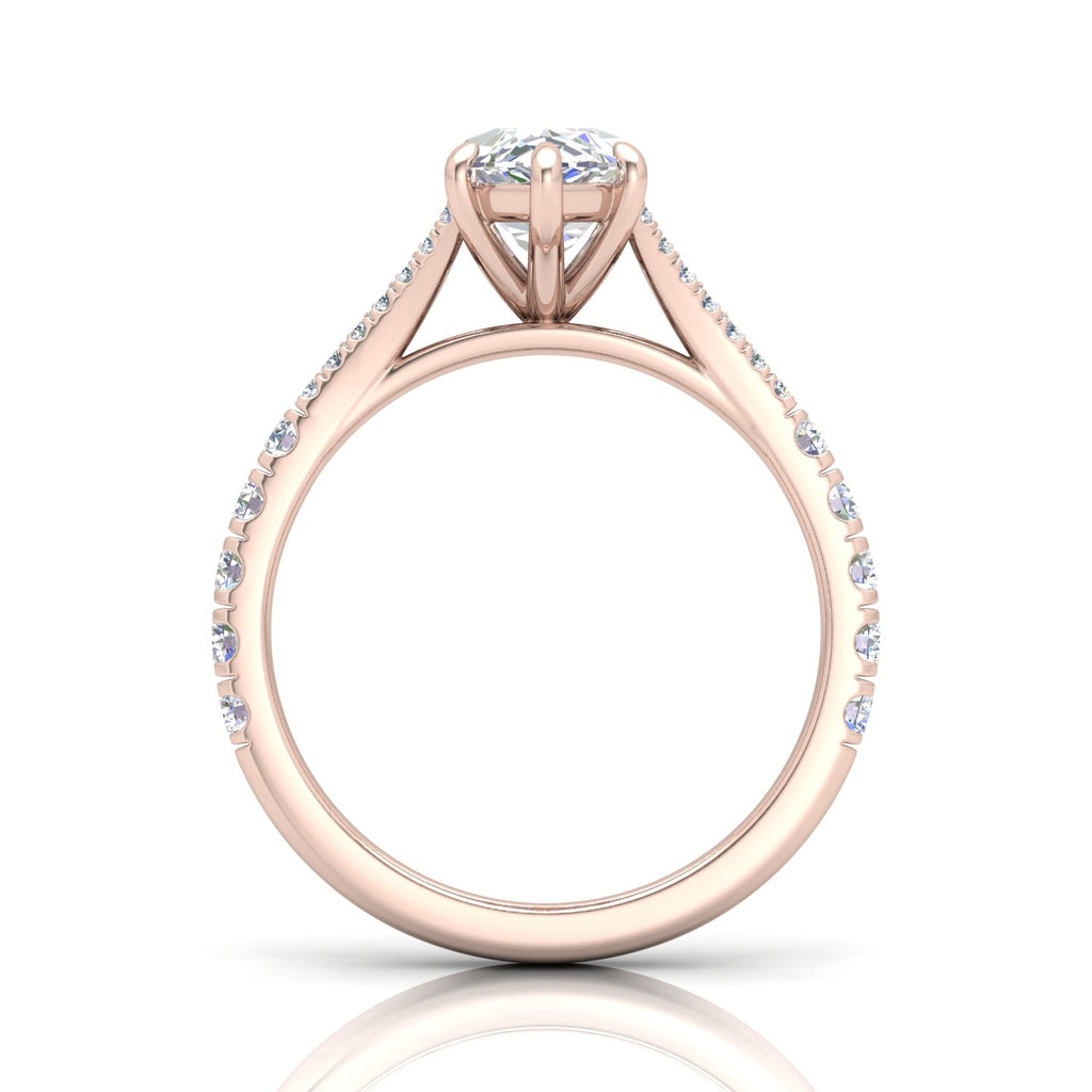 Julie Marquise Diamond Split Shank Engagement Ring