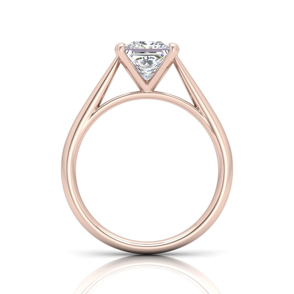 Princess Diamond Cathedral Solitaire Ring