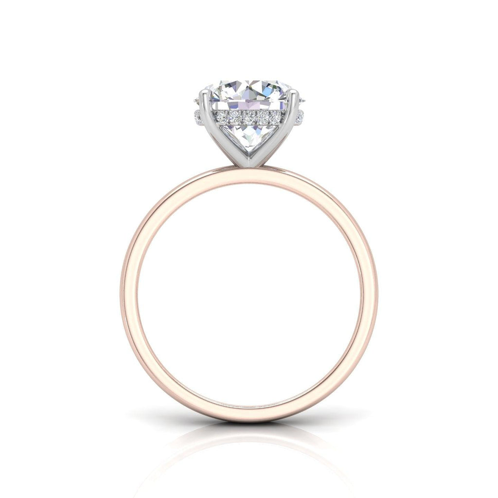 Classic Solitaire Hidden Halo Engagement Ring
