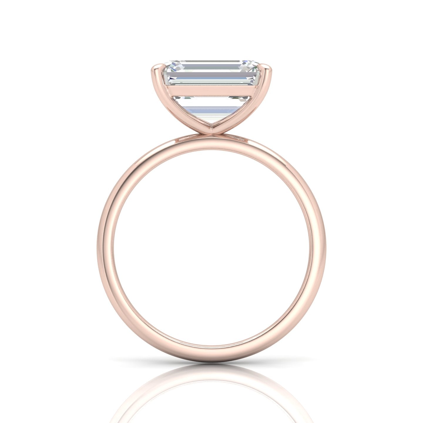 Classic East-West Solitaire Engagement Ring - Radiant