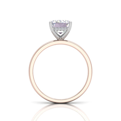 Classic Solitaire Hidden Halo Engagement Ring