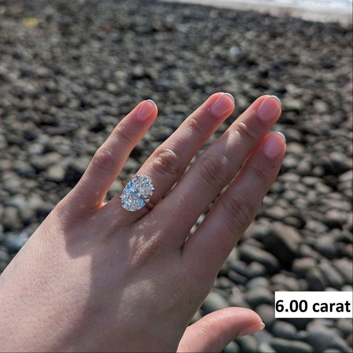 3.00Ct 6.00CT IGI Certified Diamond Oval Cut Solitaire Engagement Ring in 18k Yellow Gold