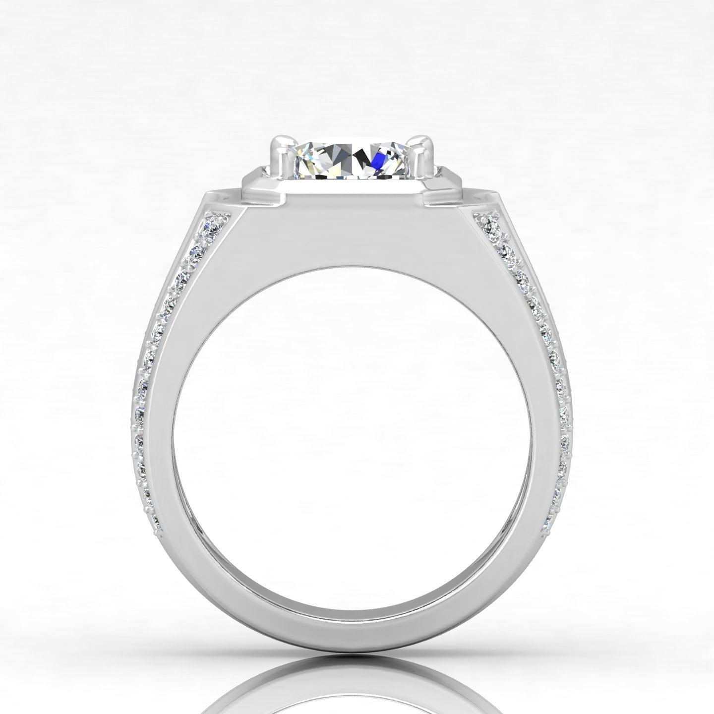 Certified F/VS 1.10Ct Single Diamond Mens Solitaire Ring