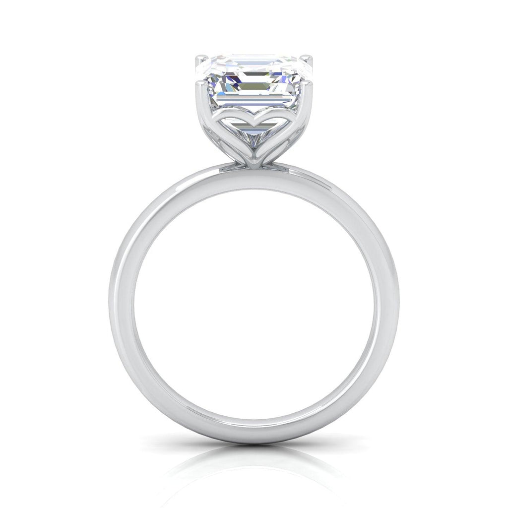 IGI Certified E/VS Asscher Diamond Solitaire Engagement Ring - amadadiamonds