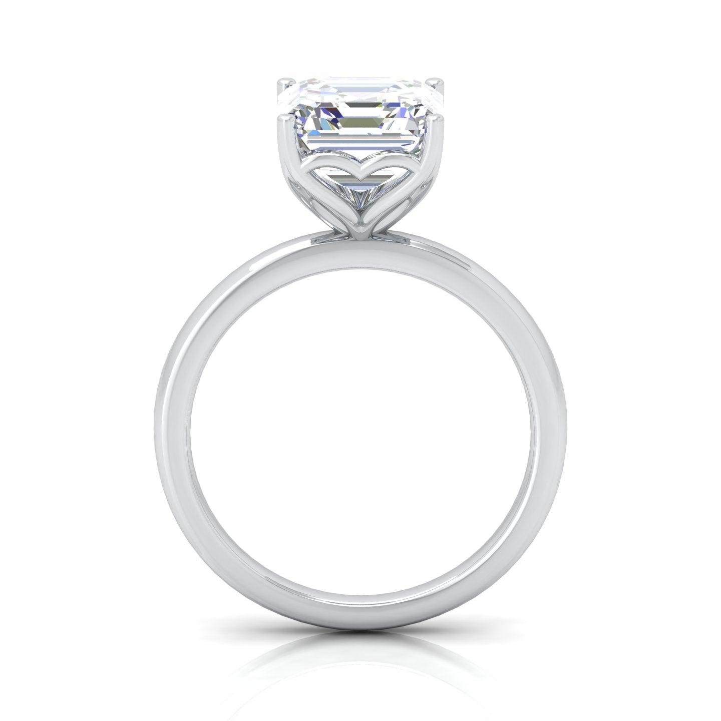 IGI Certified E/VS Asscher Diamond Solitaire Engagement Ring - amadadiamonds