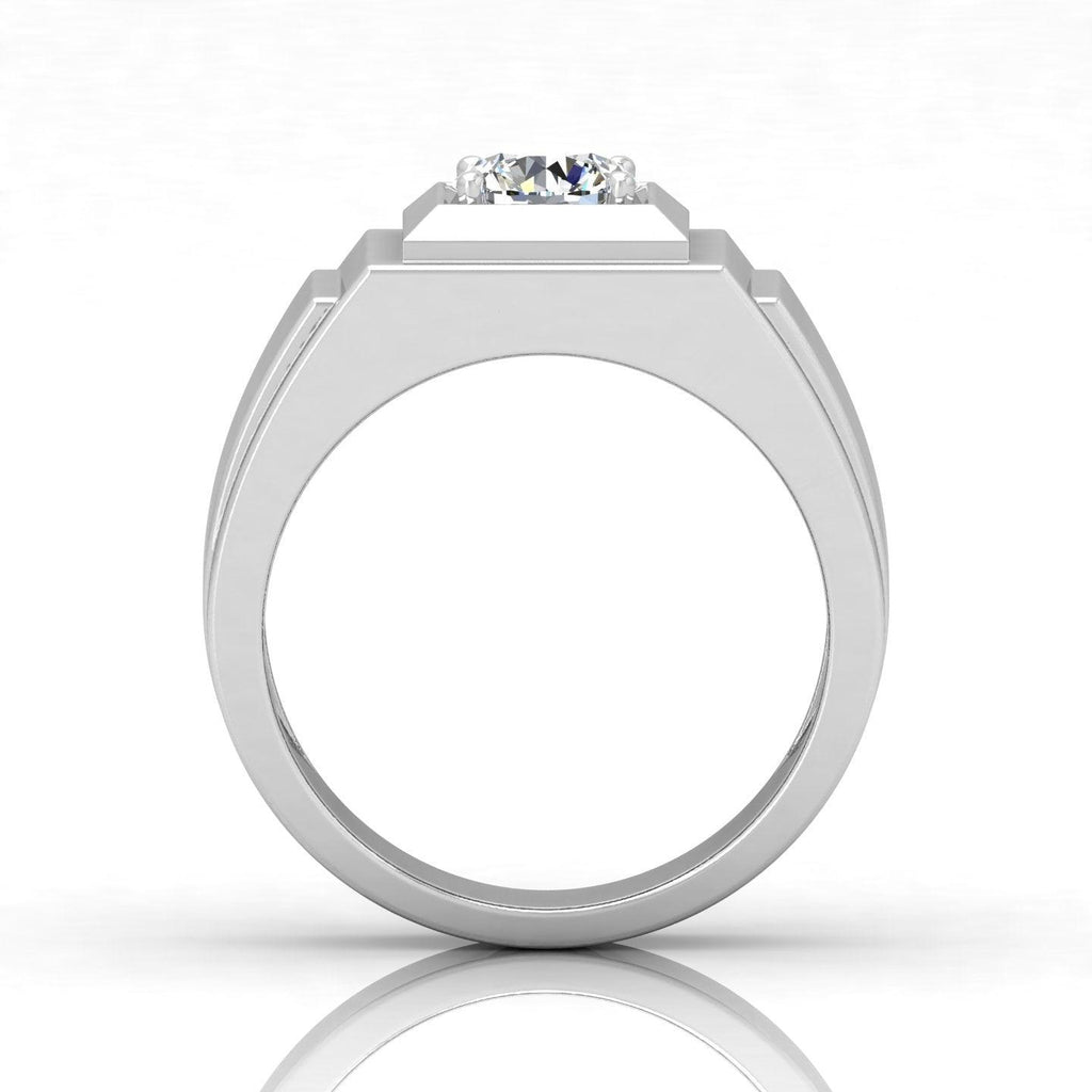 Certified E/VS 1.00Ct Round Diamond Solitaire Engagement Ring For Him
