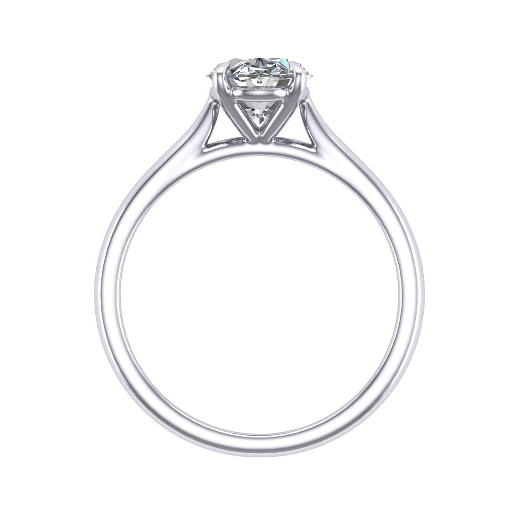 Clearance F/VS 4.00Ct Huge Oval Diamond Engagement Ring in Platinum