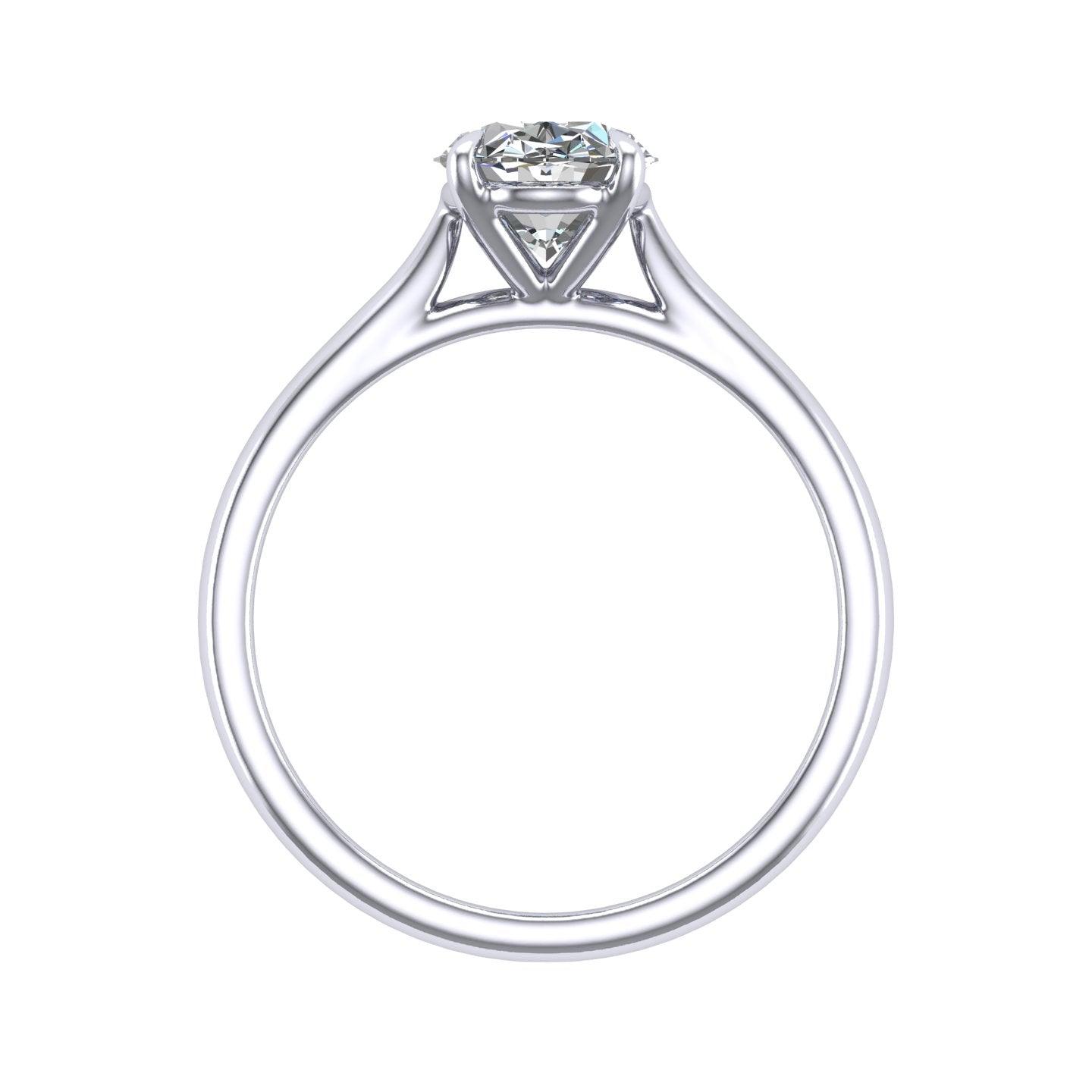 Clearance F/VS 4.00Ct Huge Oval Diamond Engagement Ring in Platinum