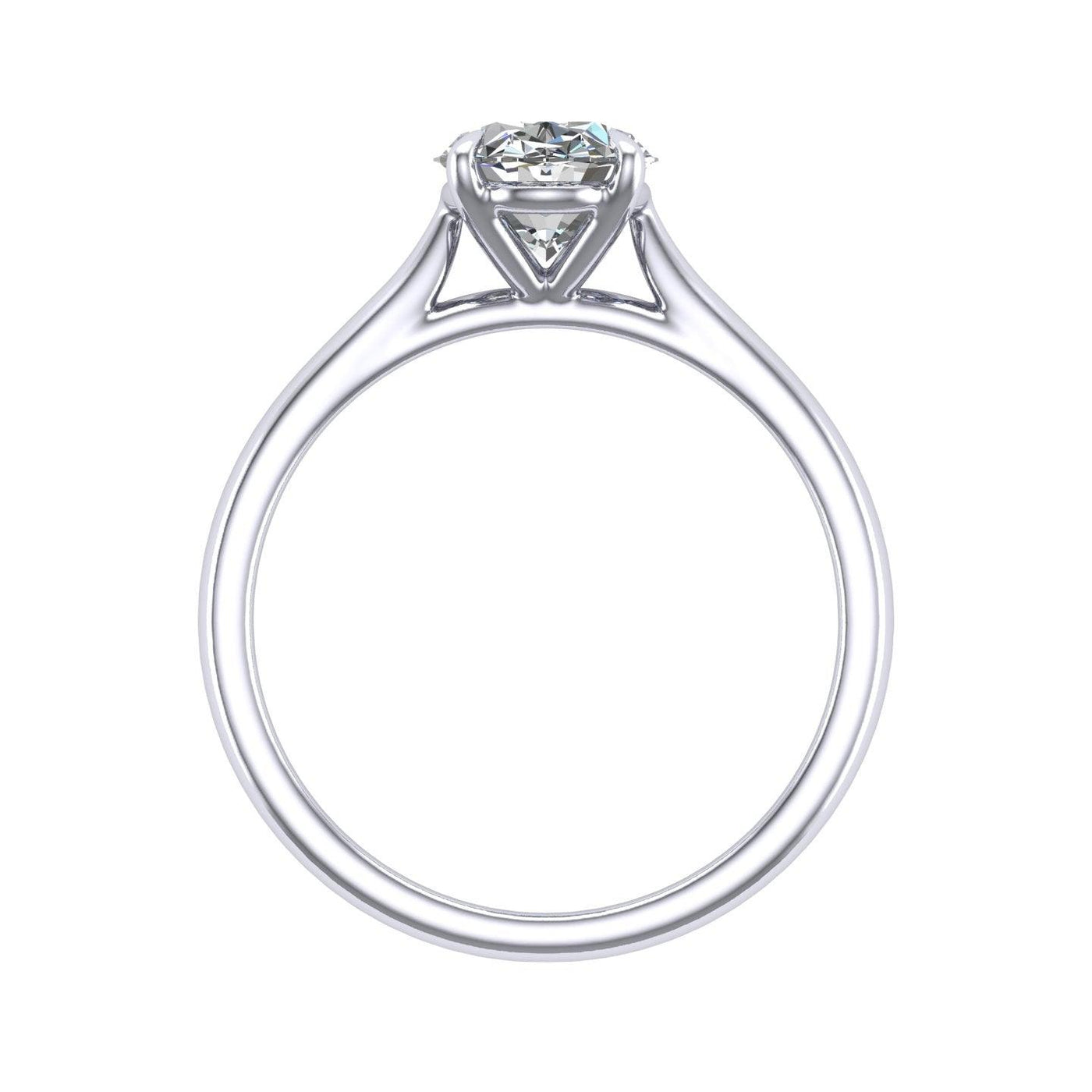 Clearance F/VS 4.00Ct Huge Oval Diamond Engagement Ring in Platinum 	(stone size 13.8 x 8.5mm)