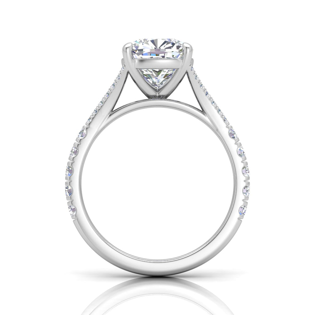 Julie Cushion Diamond Split Shank Engagement Ring