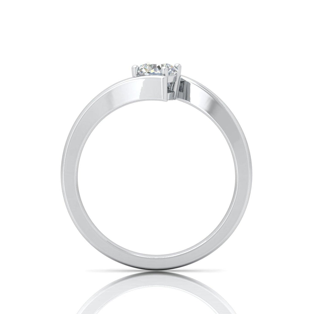 D/VVS 0.25 Carat Round Diamond Solitaire Engagement Ring - amadadiamonds