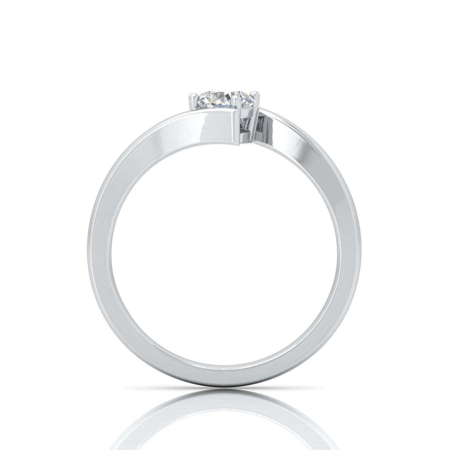 D/VVS 0.25 Carat Round Diamond Solitaire Engagement Ring - amadadiamonds