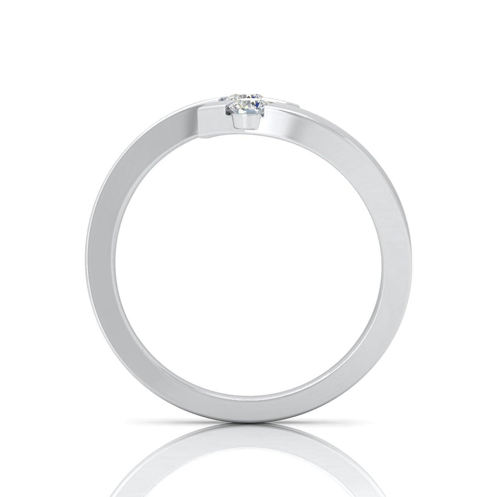 0.20 Carat D/VVS Round Diamond Solitaire Engagement Ring - amadadiamonds