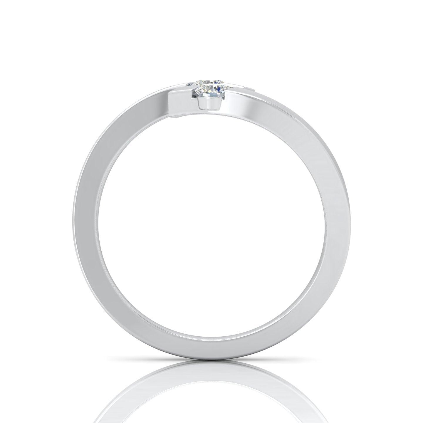 0.20 Carat D/VVS Round Diamond Solitaire Engagement Ring - amadadiamonds