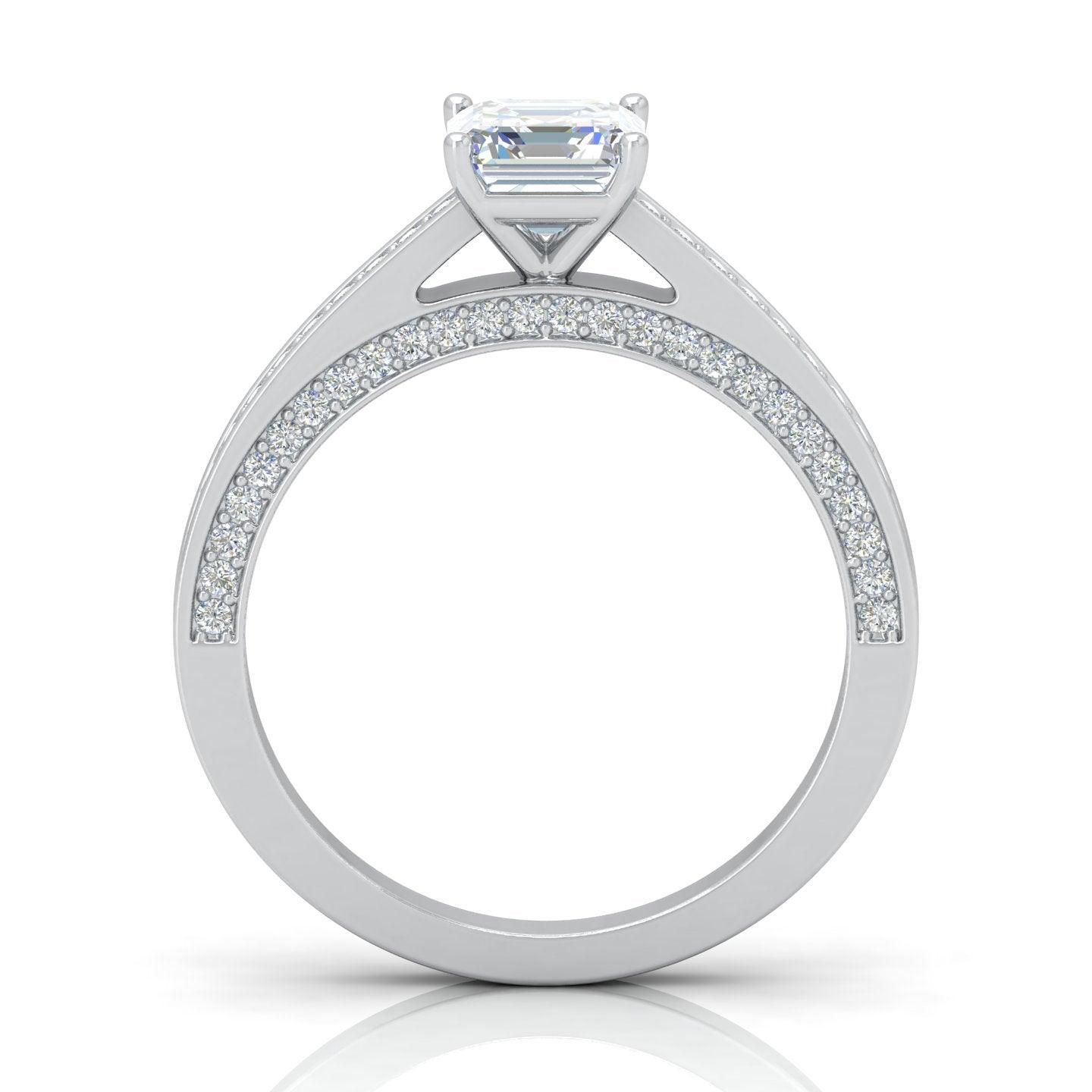 Certified Asscher Diamond Engagement Ring 2.00Carat