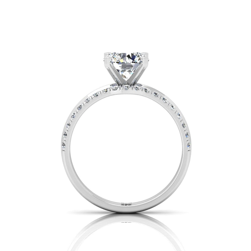 Certified Round Diamond Solitaire Ring With Matching Band 1.50Carat E/VS