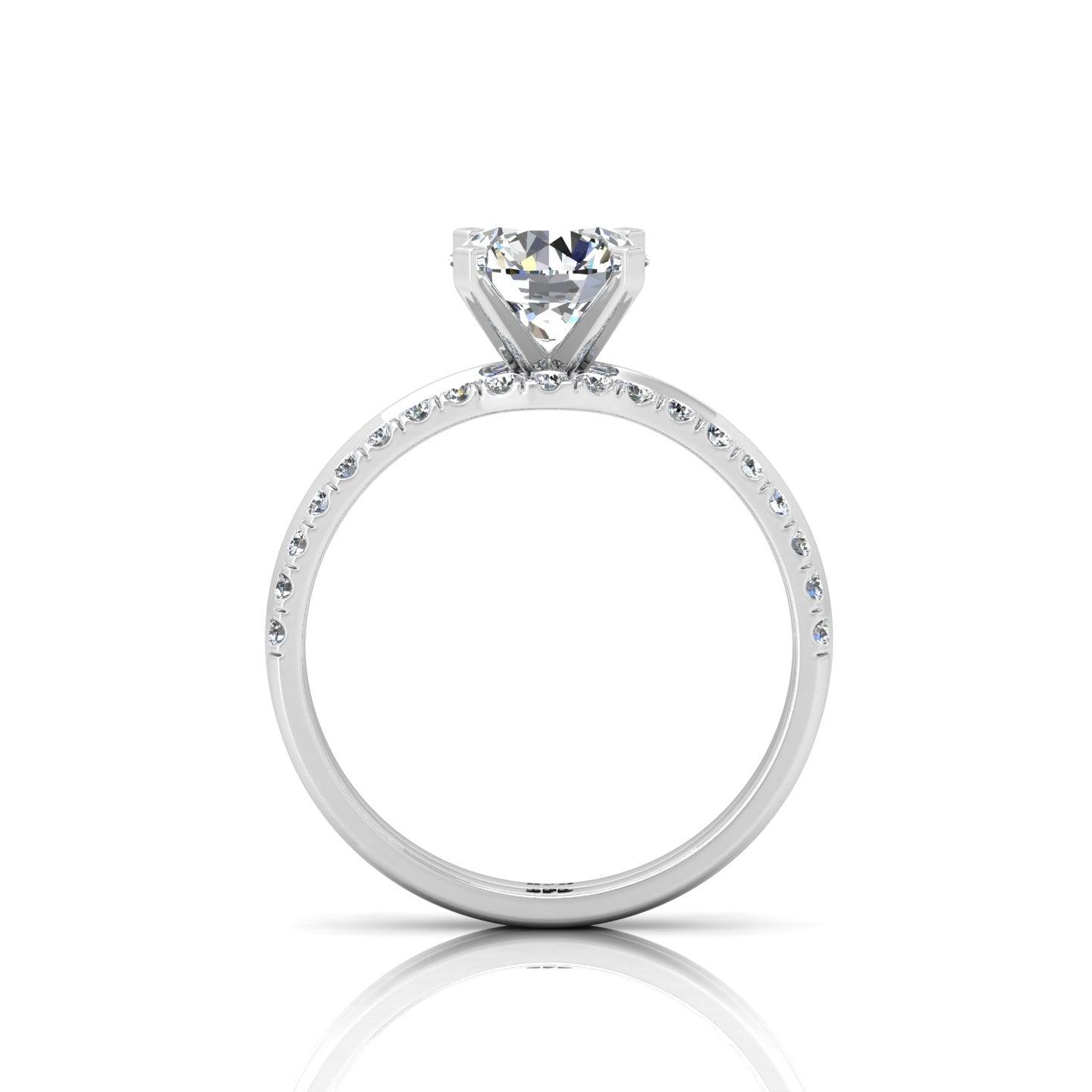 Certified Round Diamond Solitaire Ring With Matching Band 1.50Carat E/VS
