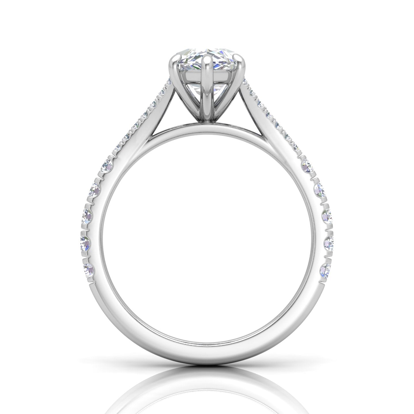 Julie Marquise Diamond Split Shank Engagement Ring