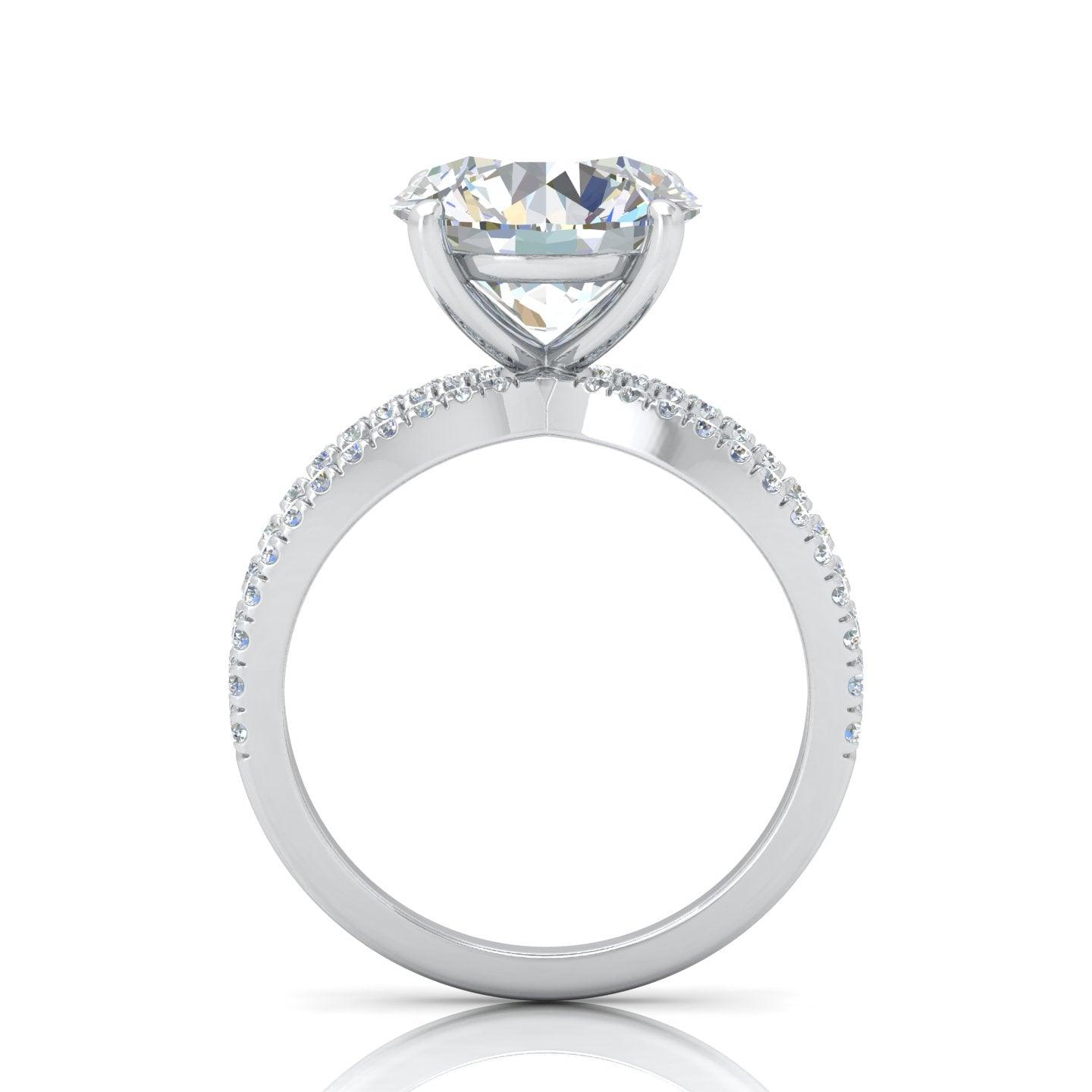 Last Piece IGI Certified 6.50Ct Huge Round Diamond Split Shank Engagement Ring in Platinum