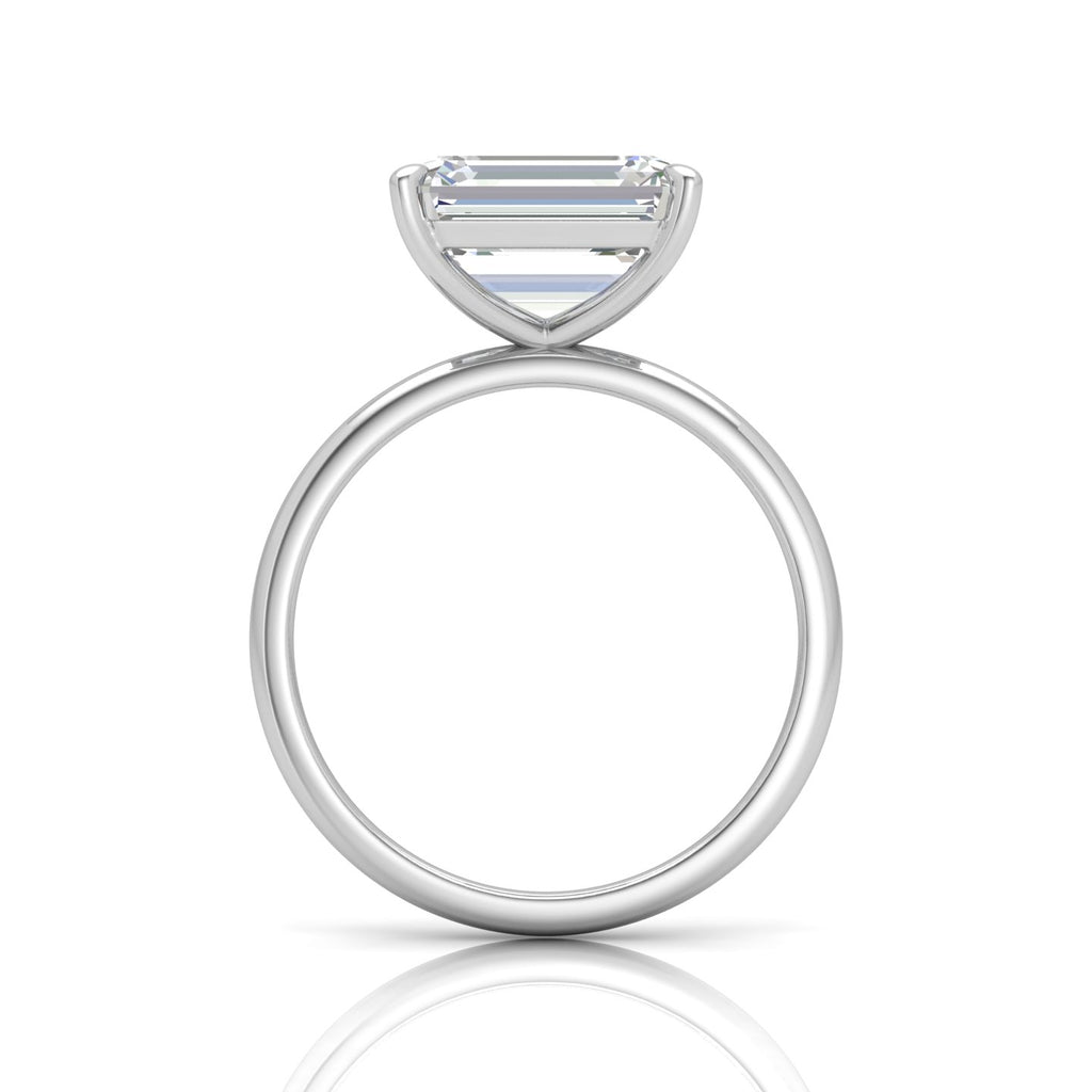 Classic East-West Solitaire Engagement Ring - Radiant