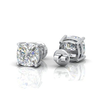 Clearance ! IGI Certified D-E/VS 2.00Ct Cushion Lab Diamond Stud Earrings In Platinum