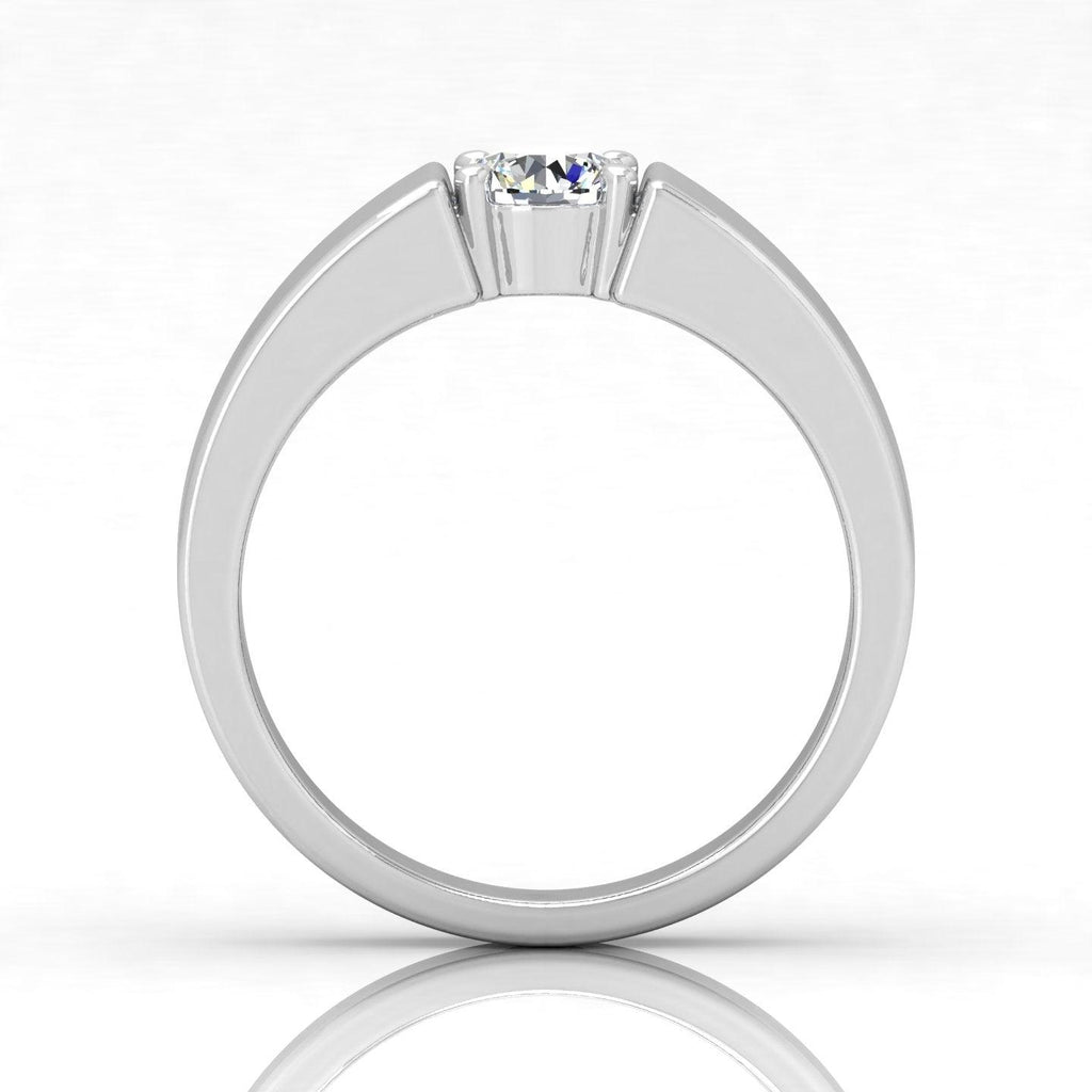 Certified E/VS 1.00Ct Round Diamond Solitaire Engagement Ring For Him