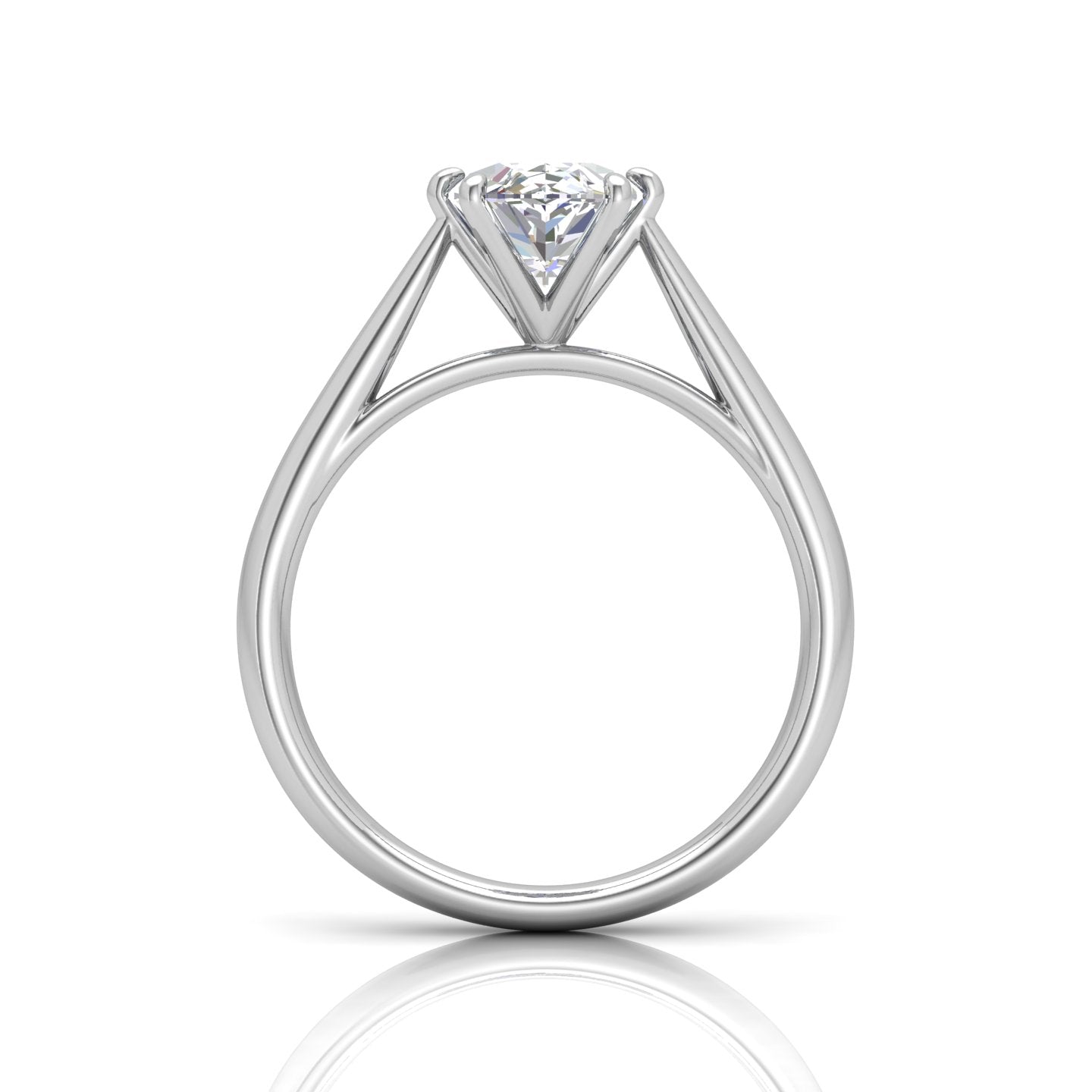 Marquise Diamond Cathedral Solitaire Ring