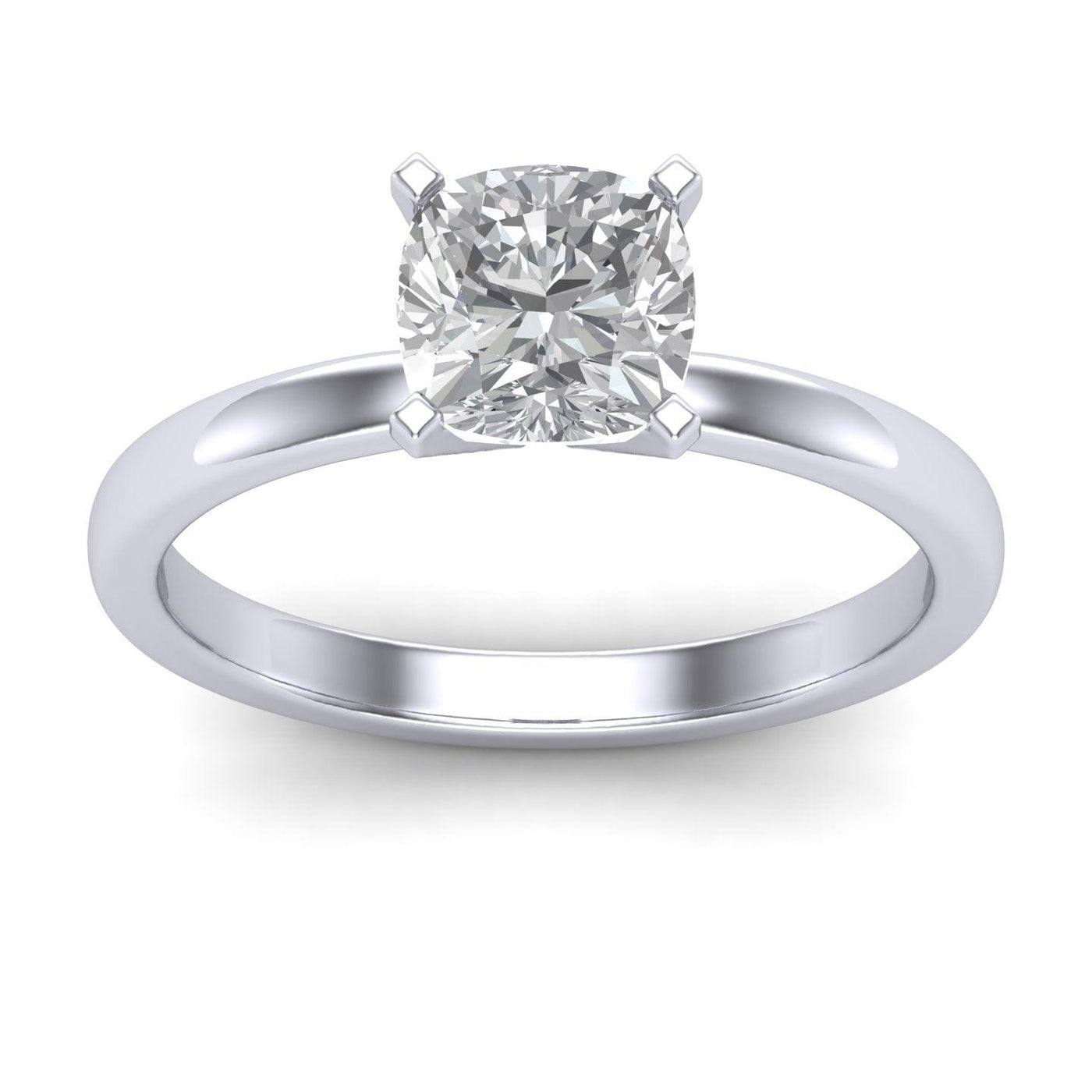 IGI Certified Cushion Diamond Solitaire Engagement Ring Platinum 1.00Ct D/VS