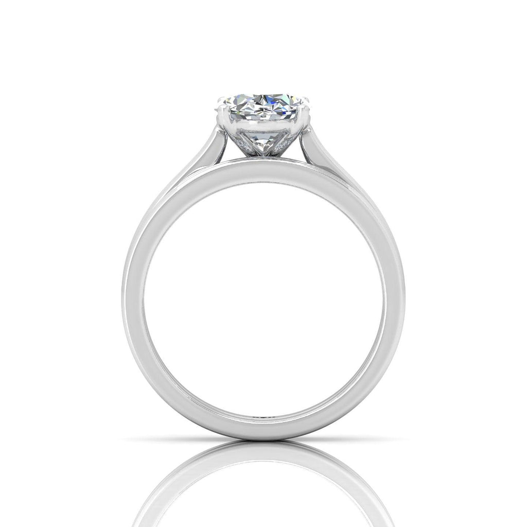 Certified Oval Diamond Bridal Set Engagement Ring With Matching Band 2.00Carat E/VS