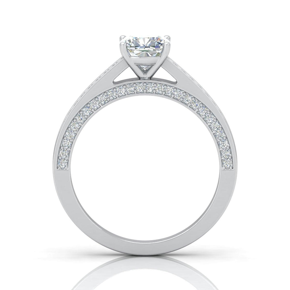Certified Cushion Diamond Engagement Ring 2.00Carat E/VS