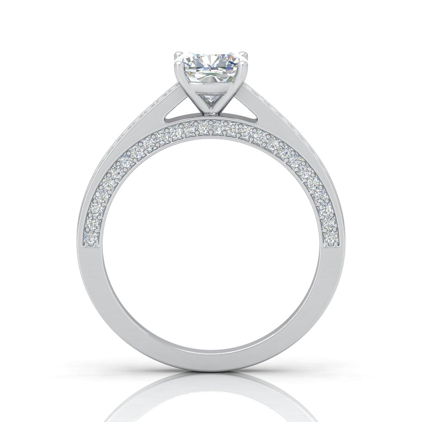 Certified Cushion Diamond Engagement Ring 2.00Carat E/VS