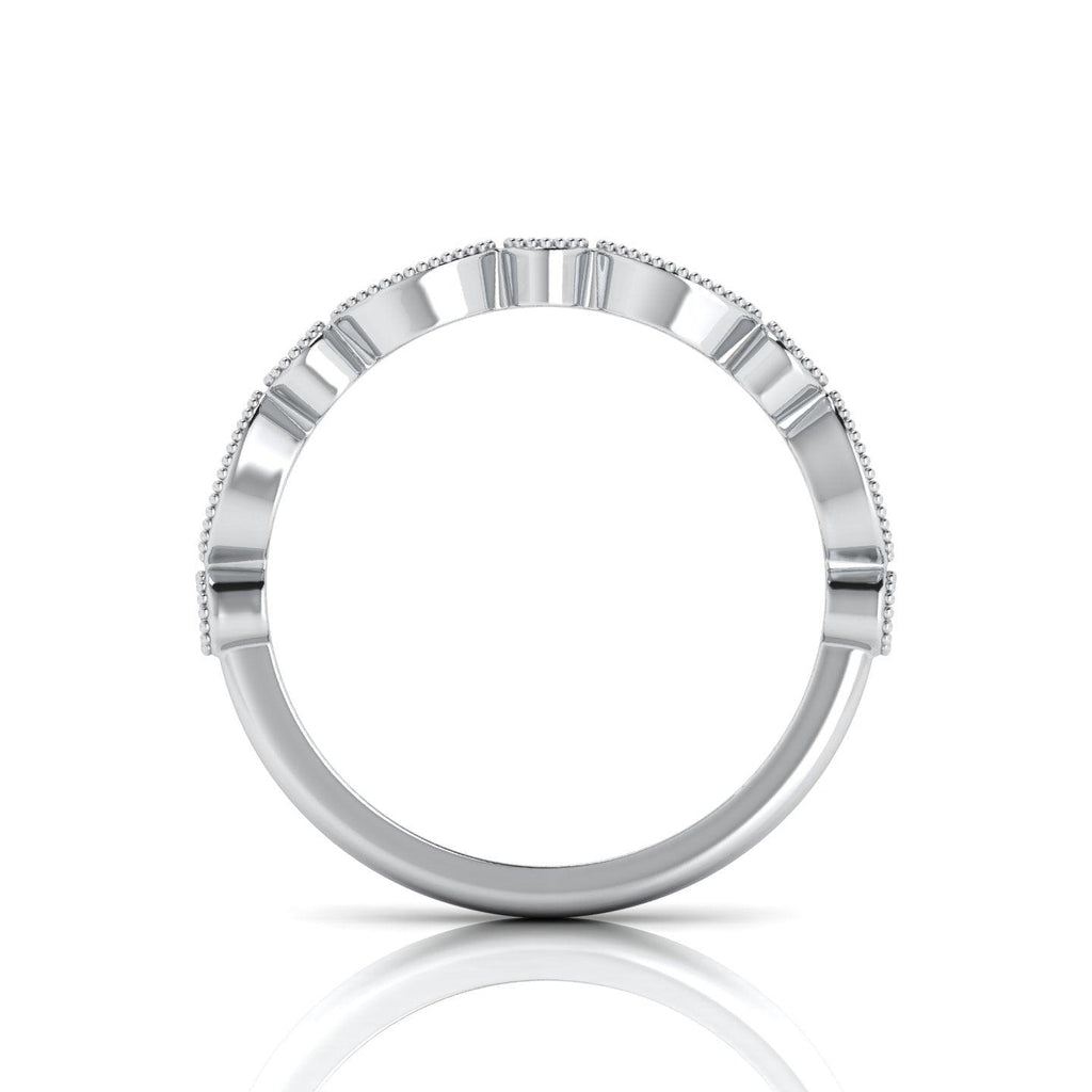 0.25 Carat D/VS Round Diamond Designer Half Eternity Wedding Ring - amadadiamonds