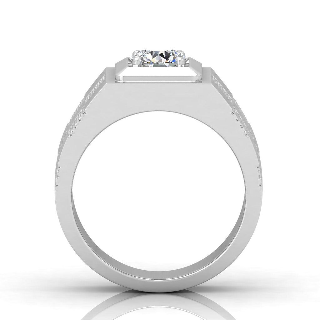 Certified E/VS 1.00Ct Round Diamond Solitaire Engagement Ring For Him