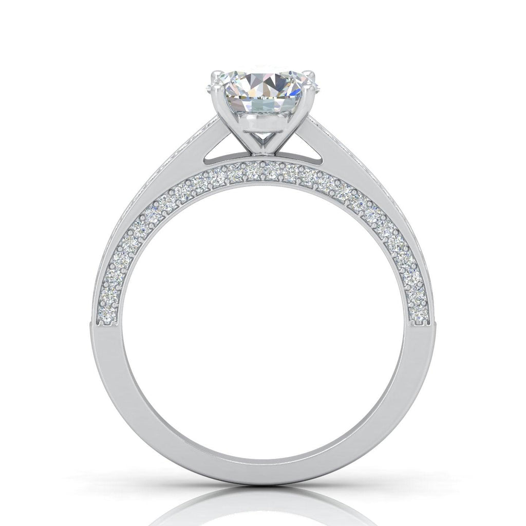 Certified Round Diamond Engagement Ring 2.00Carat E/VS