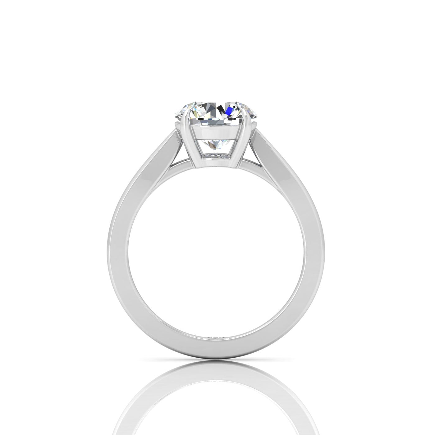 1.00 Carat D/VS Lab Round Diamond Solitaire Engagement Ring For Women