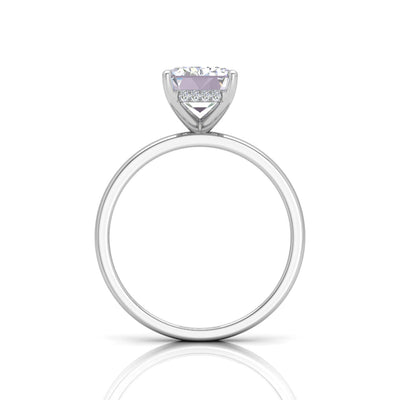 Classic Solitaire Hidden Halo Engagement Ring