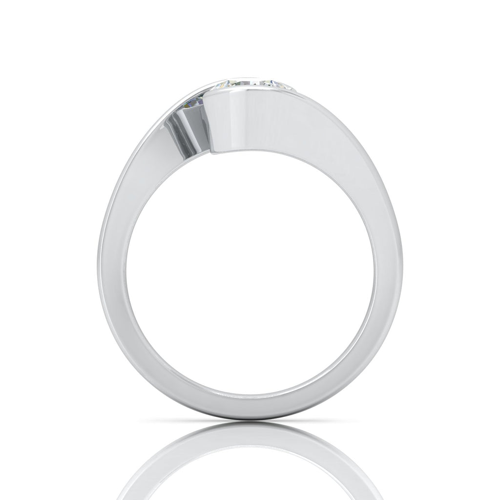 1.00 Carat D/VS Lab Round Diamond Solitaire Engagement Ring For Women