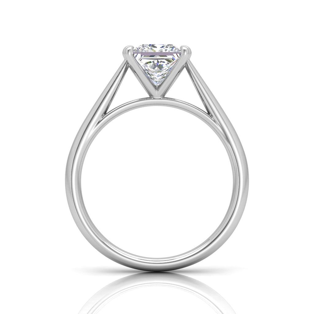 Princess Diamond Cathedral Solitaire Ring