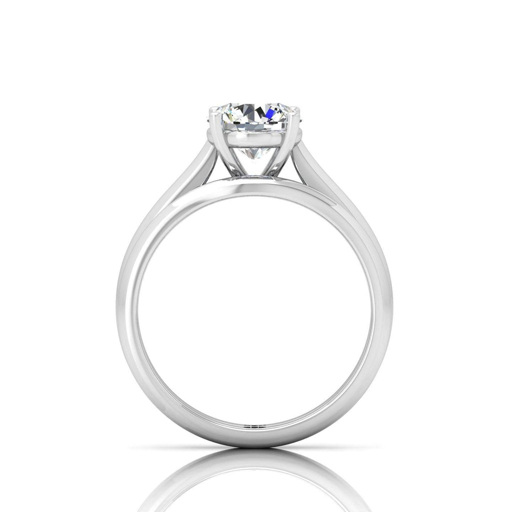 Certified Round Diamond Solitaire Engagement Ring with Matching Band 1.00Carat E/VS