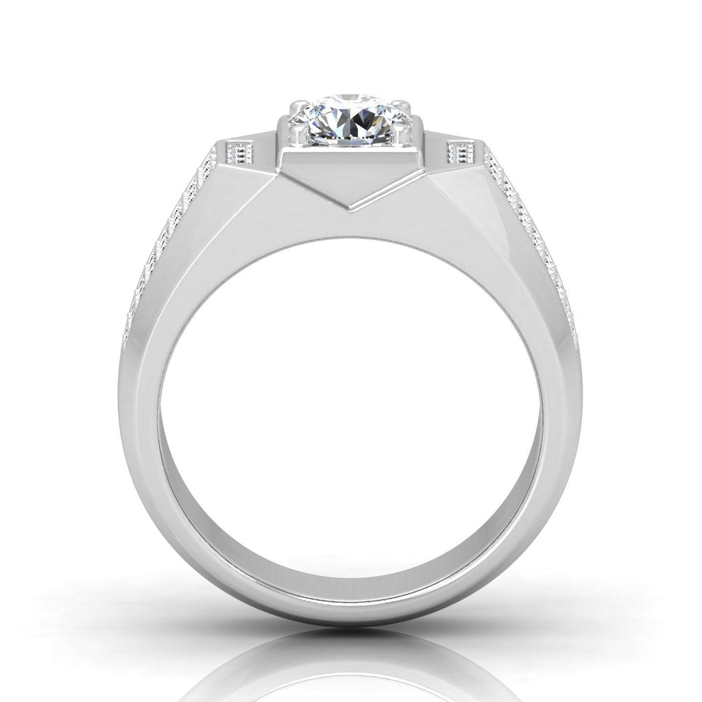 CERTIFIED F/VS 1.50CT ROUND DIAMOND SOLITAIRE WITH ACCENTS ENGAGEMENT RING FOR HIM
