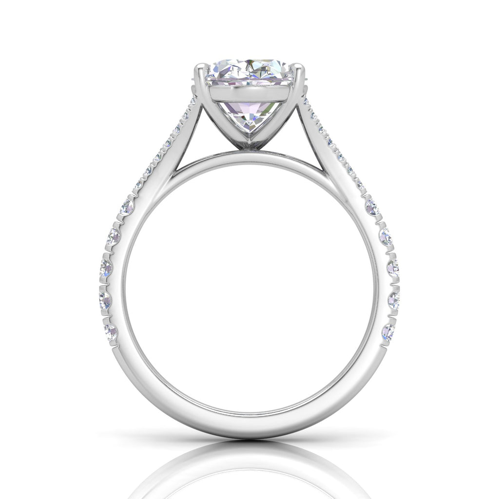 Julie Oval Diamond Split Shank Engagement Ring