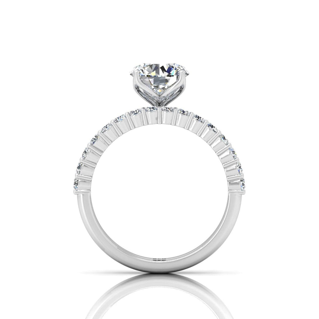 Certified Classic Round Diamond Solitaire Ring With Diamond Matching Band 1.50Ct E/VS