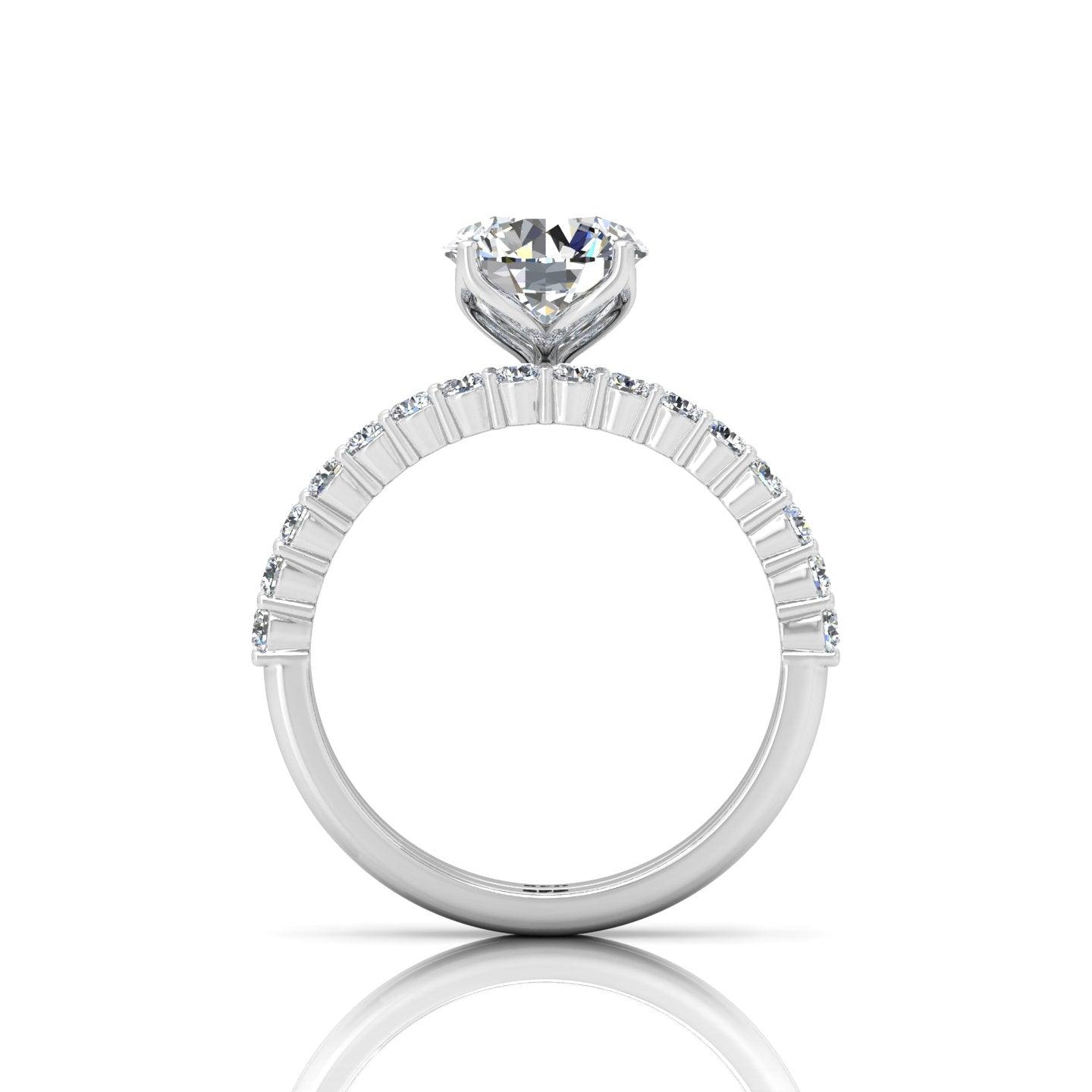 Certified Classic Round Diamond Solitaire Ring With Diamond Matching Band 1.50Ct E/VS