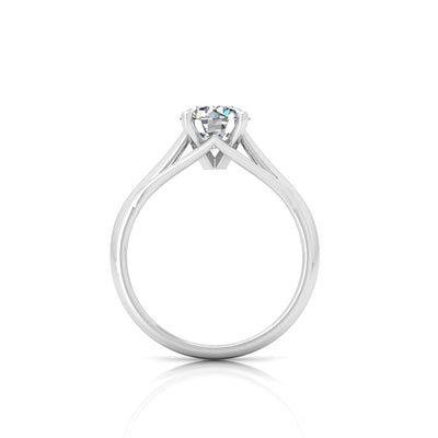 Top View of Round Brilliant Solitaire with Split Band Setting