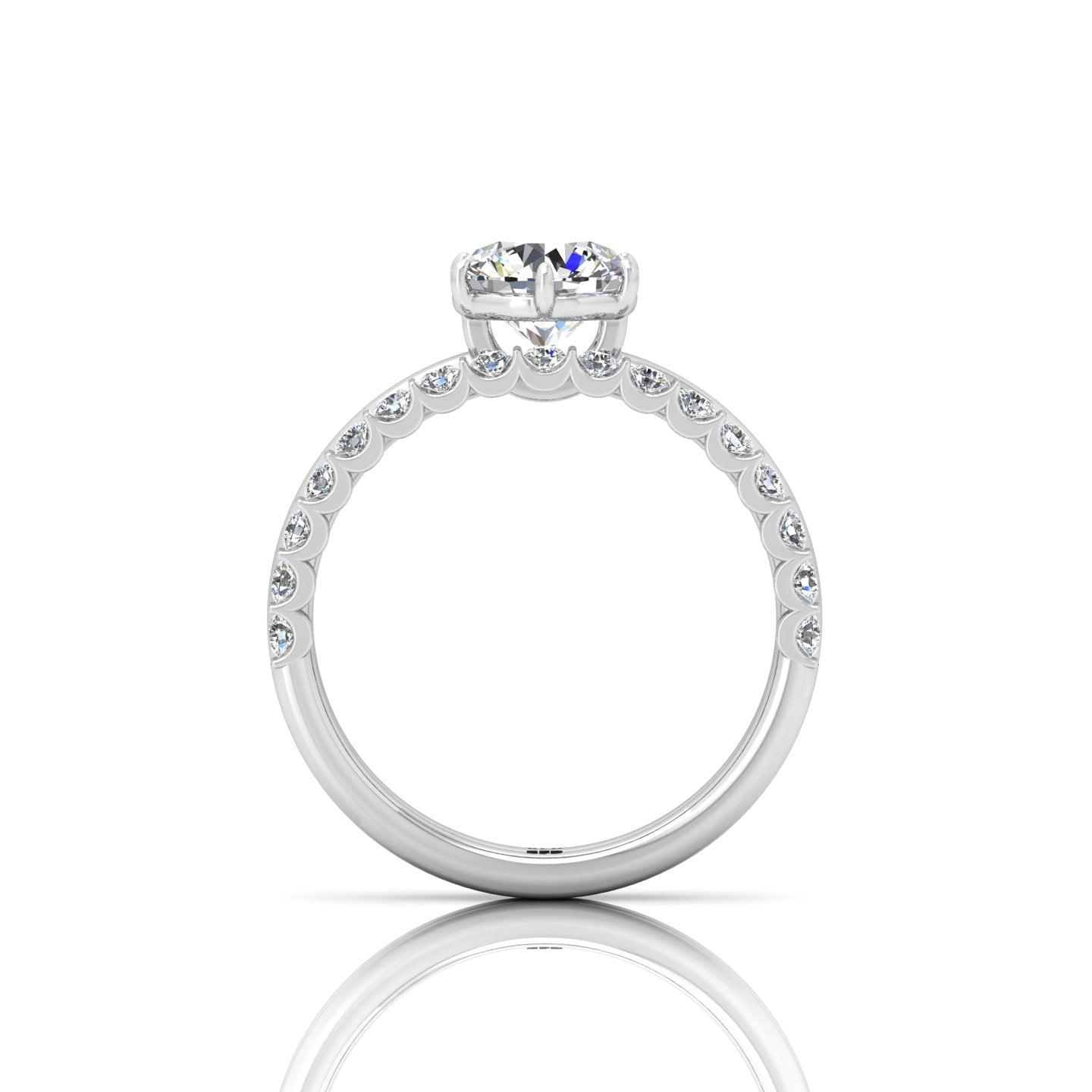 Certified Classic Round Diamond Solitaire Engagement Ring With Matching Band 1.50Ct E/VS