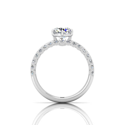 Certified Classic Round Diamond Solitaire Engagement Ring With Matching Band 1.50Ct E/VS