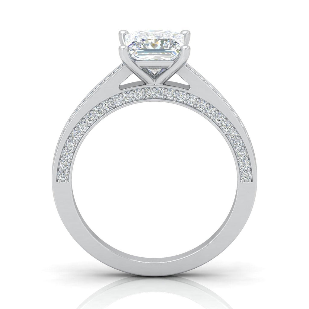 Certified Princess Diamond Engagement Ring 2.00Carat E/VS