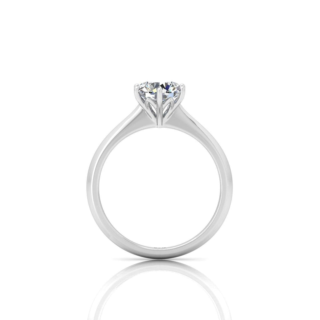 Certified Round Diamond Solitaire Engagement Ring - E/VS 1.00 Carat