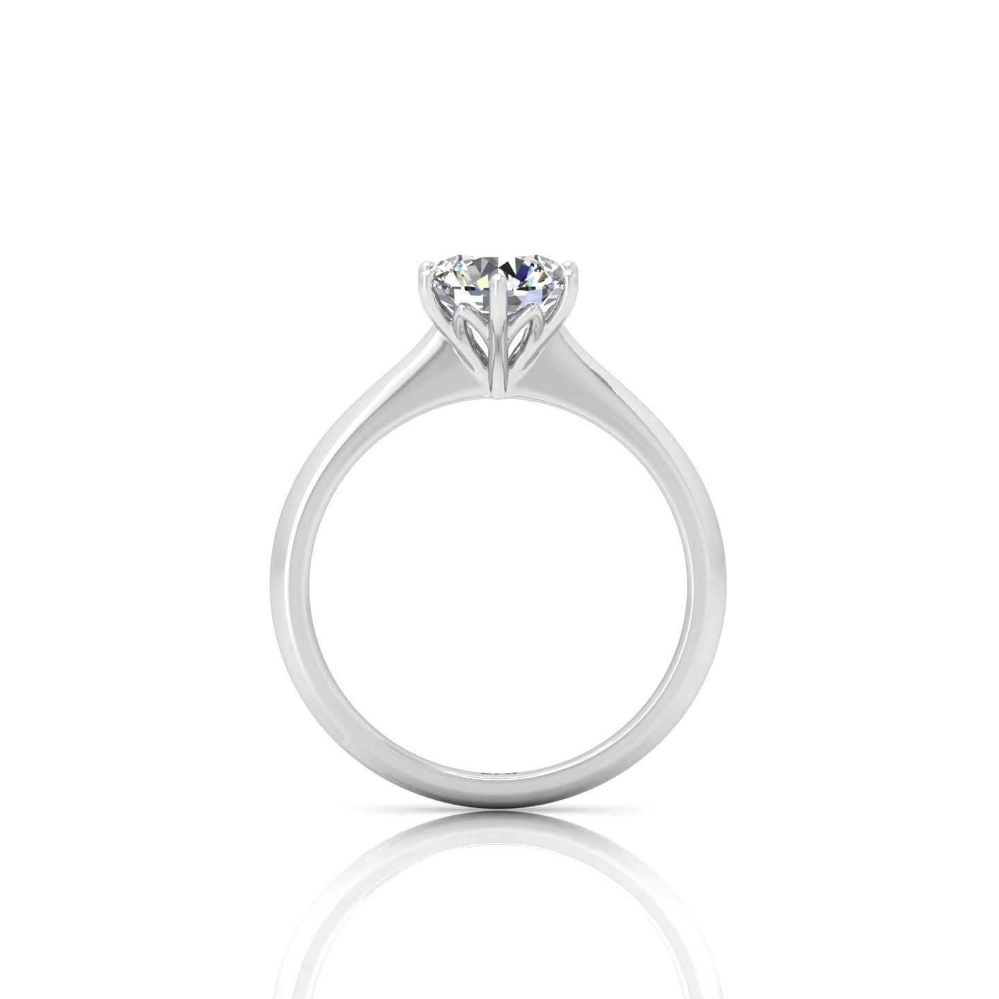 Certified Round Diamond Solitaire Engagement Ring - E/VS 1.00 Carat
